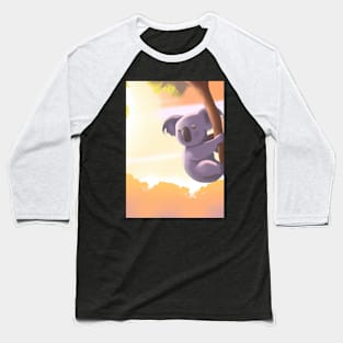 A koala hanging from a tree Baseball T-Shirt